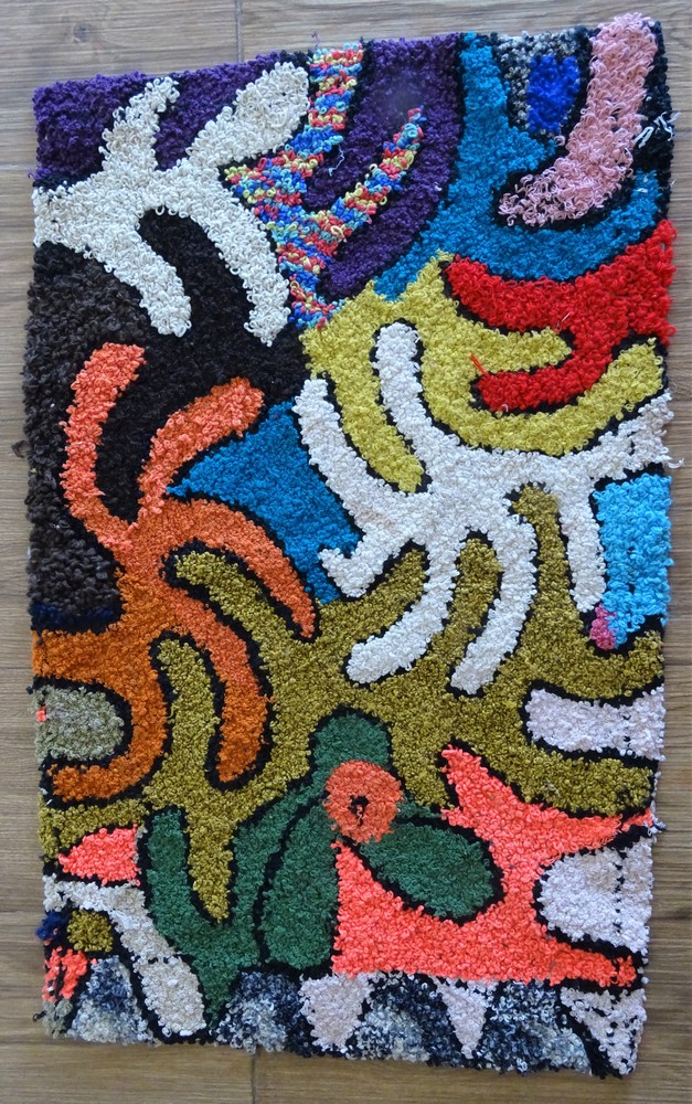 Berber rug #ZK59205 type Boucherouite Medium and Small