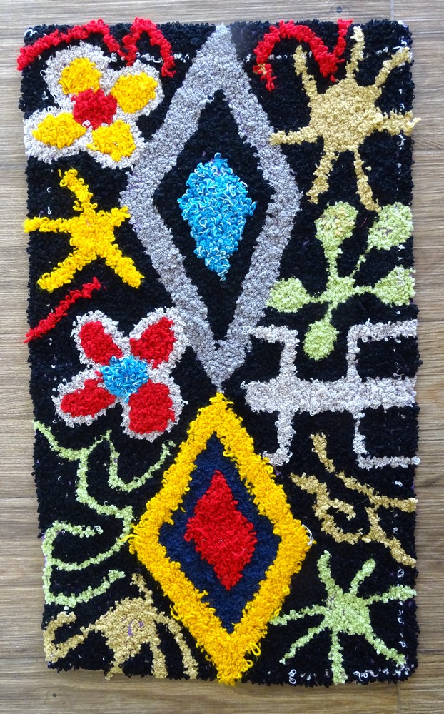 Tapis berbère #ZK59195 tapis Boucharouette Moyens et petits