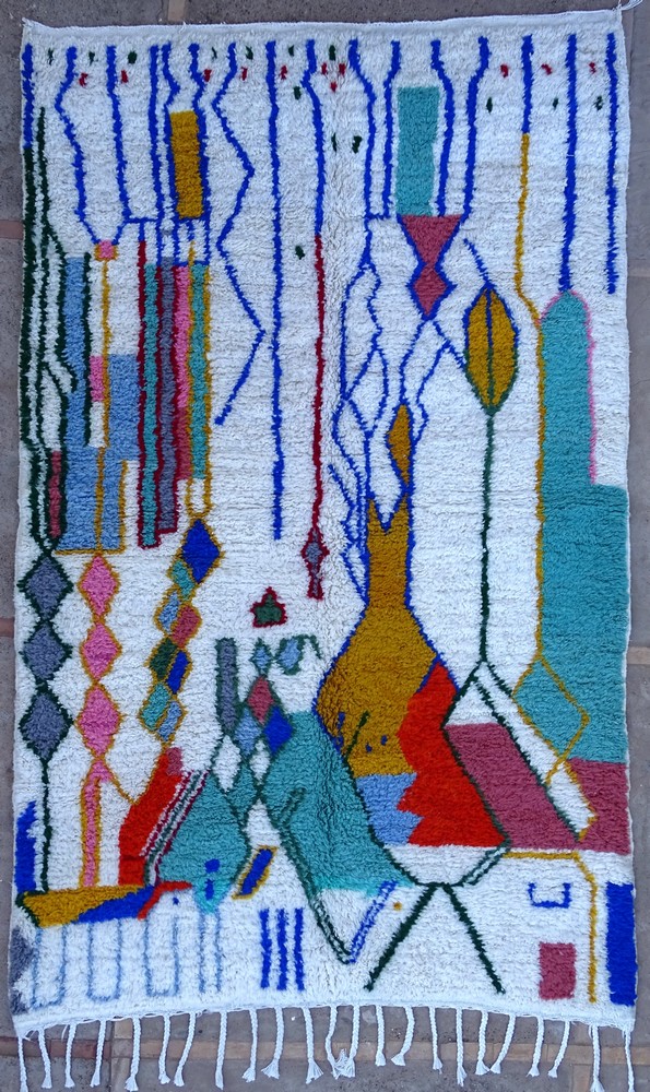 Berber tapijt #BOZ60028 voor woonkamer van de categorie Moderne Boujaad vloerkleden