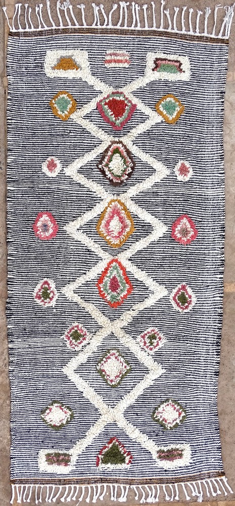 Berber rug #KAZ61030 azilal type Kilim and Zanafi