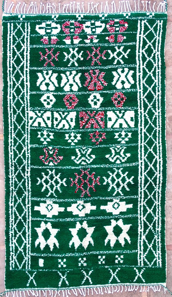 Berber rug #BJ61047 type Beni Ourain and Boujaad with colors