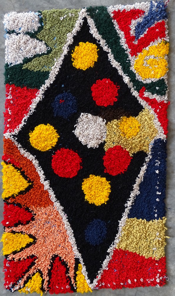 Berber rug #ZK62036  type Boucherouite Medium and Small