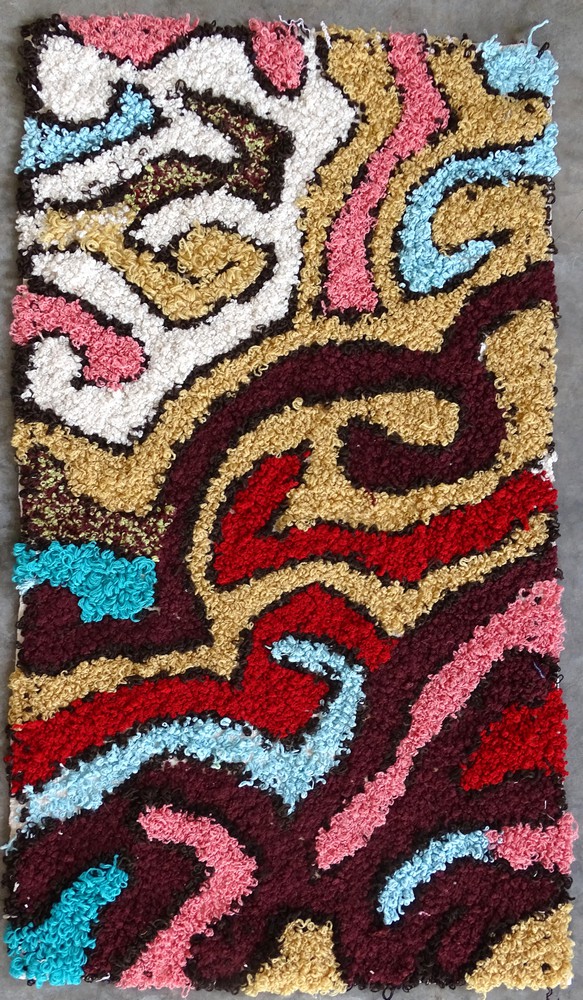 Berber rug #ZK62037  type Boucherouite Medium and Small