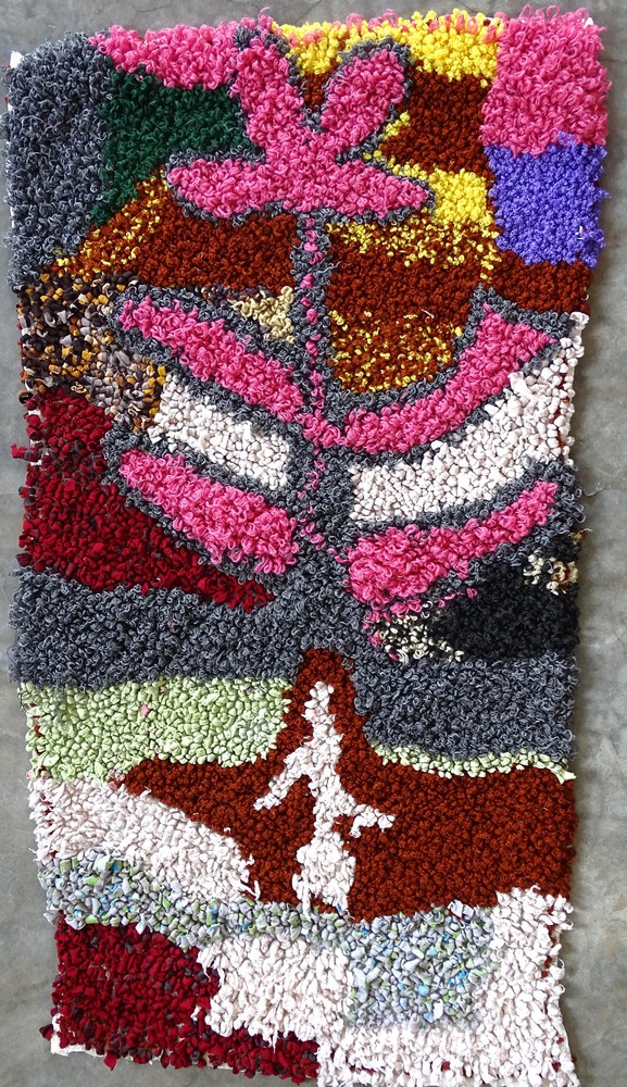 Berber rug #ZK62039  type Boucherouite Medium and Small