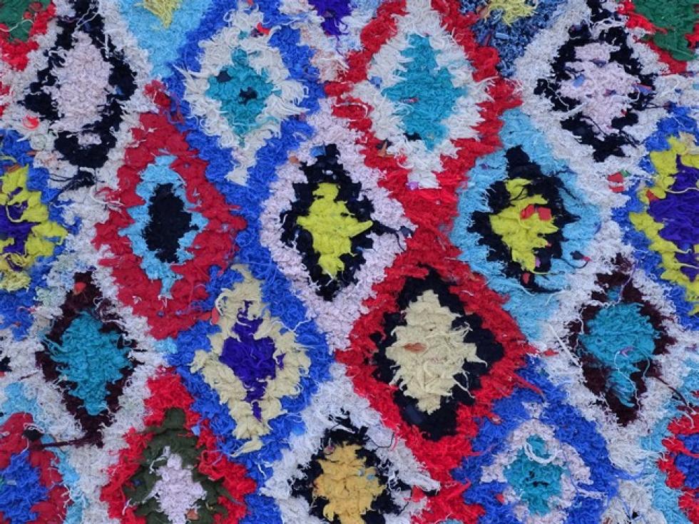 Berber rug  Runner Boucherouite #C54156