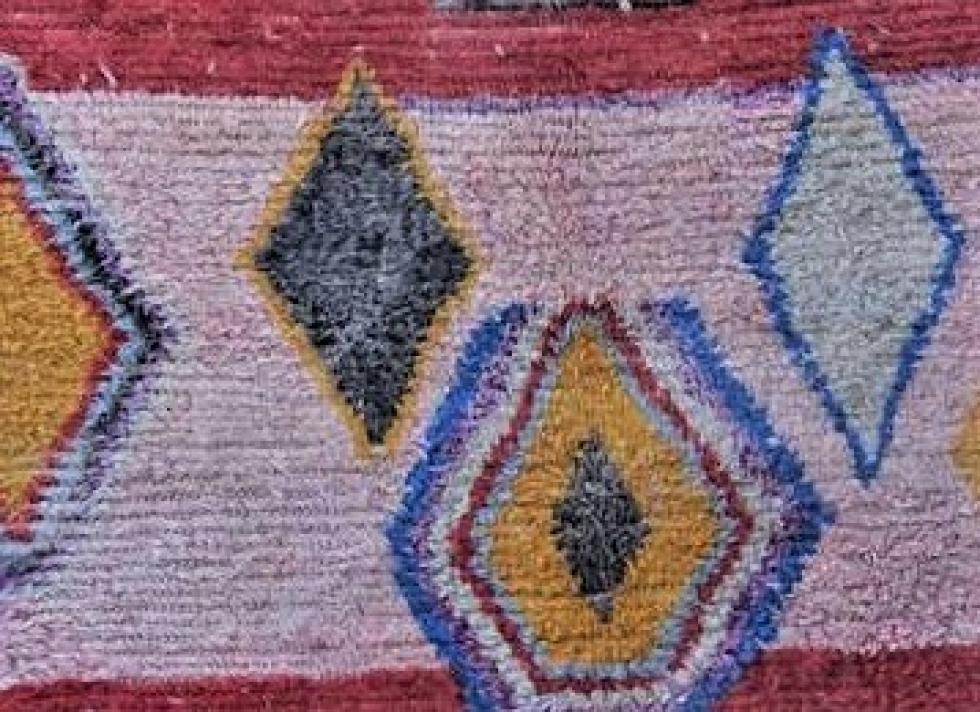 Berber rug  Beni Ourain and Boujaad with colors #VBJ45126