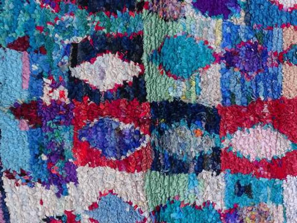 Berber rug  Boucherouite Large #L57325