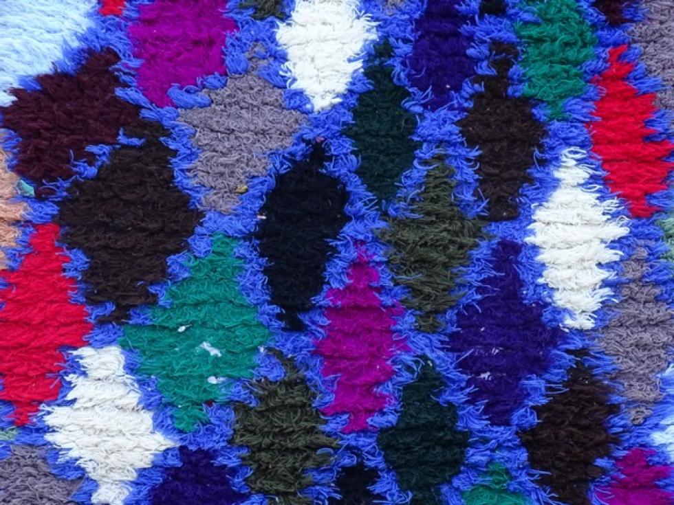 Berber rug  Runner Boucherouite #C54128