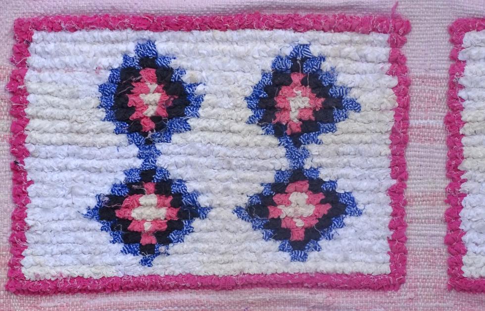 Berber rug  Runner Boucherouite #TN55268