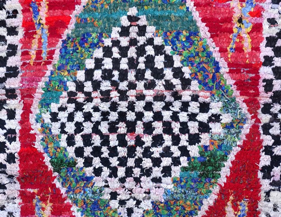 Berber rug  Boucherouite Large #L55379